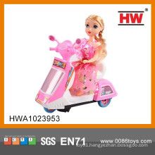 Kids BO 3D Plastic Girl Toy Mini Motorcycle With Music And Light (Battery Not Included)